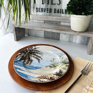 🌴Tropical Paradise Plantation Home Salad/Dessert Plate by Sakura